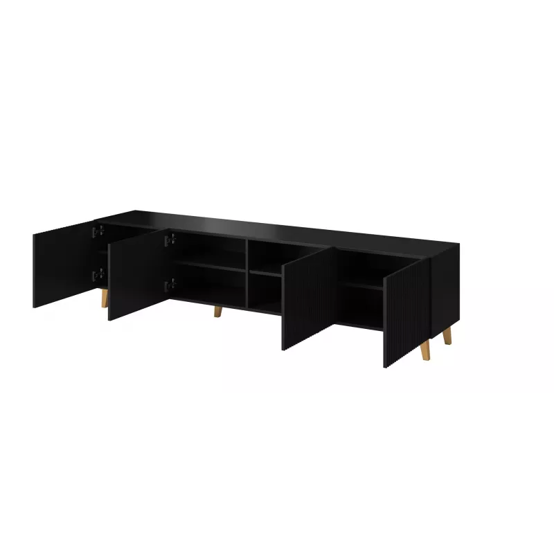 Mueble RTV Cama PAFOS 200x42x52 negro mate