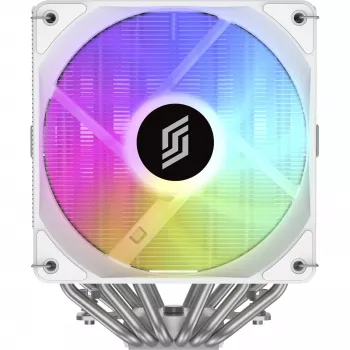 Disipador CPU Silentware Titan RGB White, disipador de aire de doble torre, 265 W TDP, 2 ventiladores PWM ARGB de 120 mm