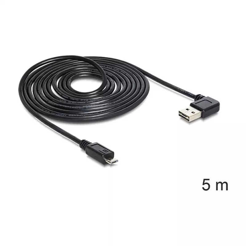 Cable USB DeLOCK USB 2.0 5m USB A Micro-USB B negro