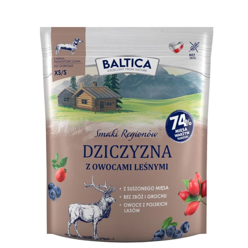 BALTICA regional flavours Razas pequeñas Ciervo con frutos del bosque - pienso seco para perros - 1 kg