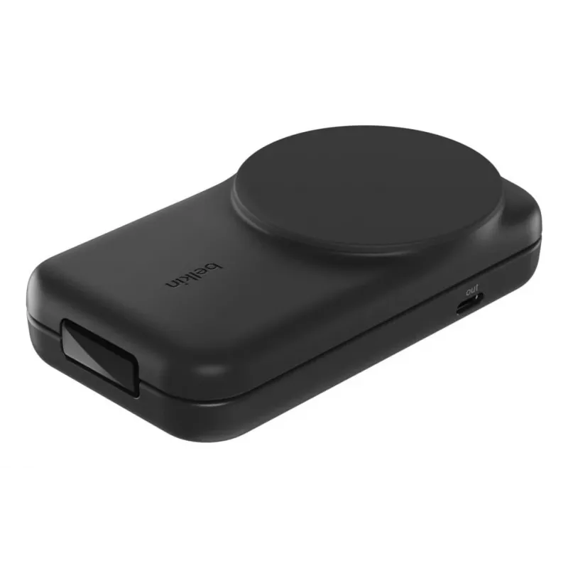 Belkin UltraCharge soporte de carga inalámbrica plegable 2 en 1 Qi2 de 25 W, negro (WIZ038KQBK)