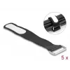 Soporte para bridas de cable DeLOCK 19603 cierre de velcro negro 127x20 mm 5 uds.