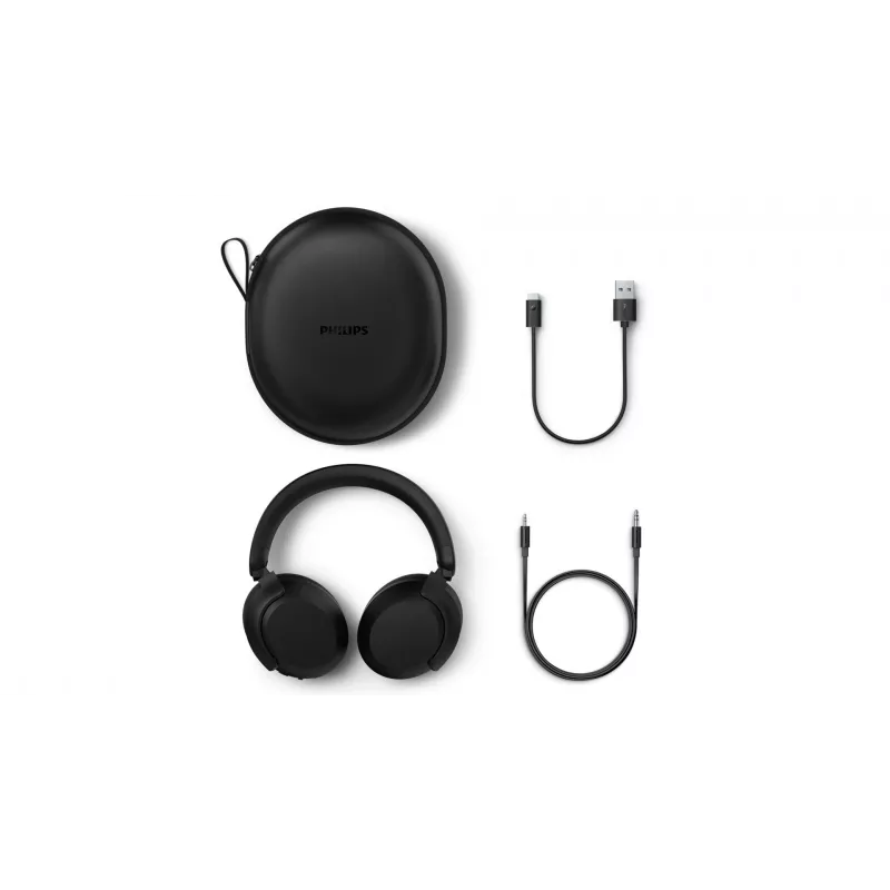 Auriculares/headset Philips TAH8000EBK/00 inalámbricos de diadema para llamadas/música USB Type-C Bluetooth negros