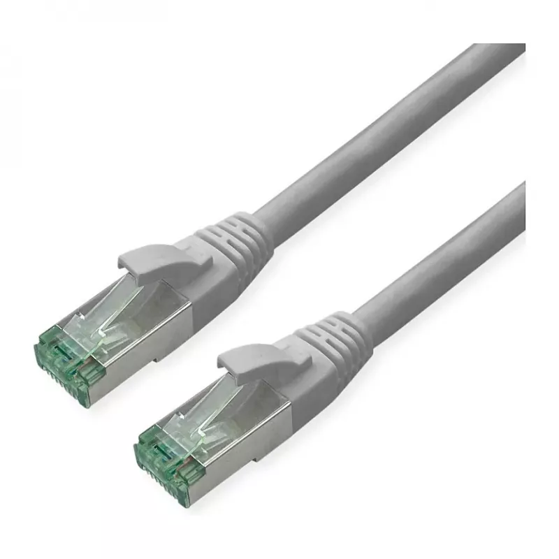 ROLINE RM Cable de parcheo Cat.6A S/FTP (PiMF), gris, 0,3 m