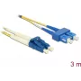 Cable de fibra óptica DeLOCK 84801 2x LC 2x SC OS2 3 m amarillo