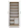 Archivador OLIV 2D 74x35x180 cm, roble Sonoma/blanco