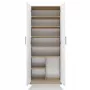 Archivador OLIV 2D 74x35x180 cm, roble Sonoma/blanco