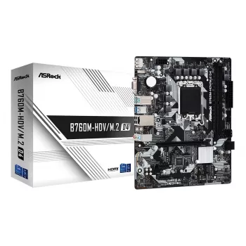 Placa base ASRock B760M-HDV/M.2 D4 DDR4 LGA 1700 Micro-ATX