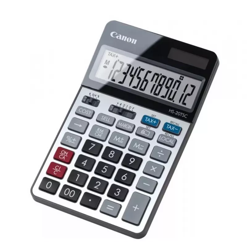 Calculadora de sobremesa financiera Canon HS-20TSC Negra, Plateada