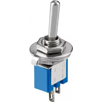 Interruptor basculante subminiatura Goobay de Wentronic, azul - ON-OFF, 2 pines, carcasa azul (10013)