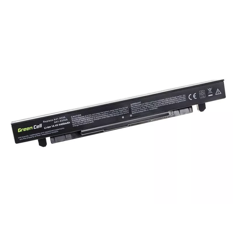 Batería para portátil Green Cell AS68 para ASUS A450 A550 R510 X550 Serie, Li-Ion 14,4 V 4400 mAh, 4 celdas, negro