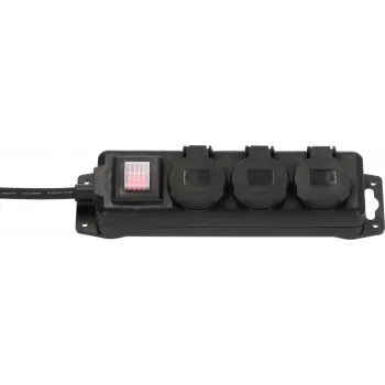 Brennenstuhl 1159950013 - 2 m - Interior/Exterior - Unmanaged - IP44 - Resistente al polvo - Protegido contra la lluvia - Protegido contra salpicaduras - Negro