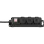 Brennenstuhl 1159950013 - 2 m - Interior/Exterior - Unmanaged - IP44 - Resistente al polvo - Protegido contra la lluvia - Protegido contra salpicaduras - Negro