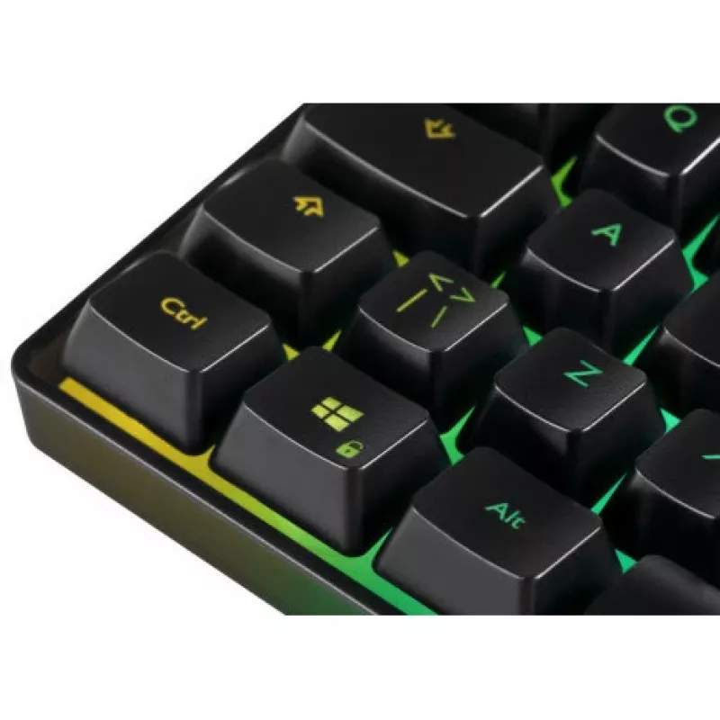 Teclado gaming Deltaco DK240 mini 60% USB, RGB negro
