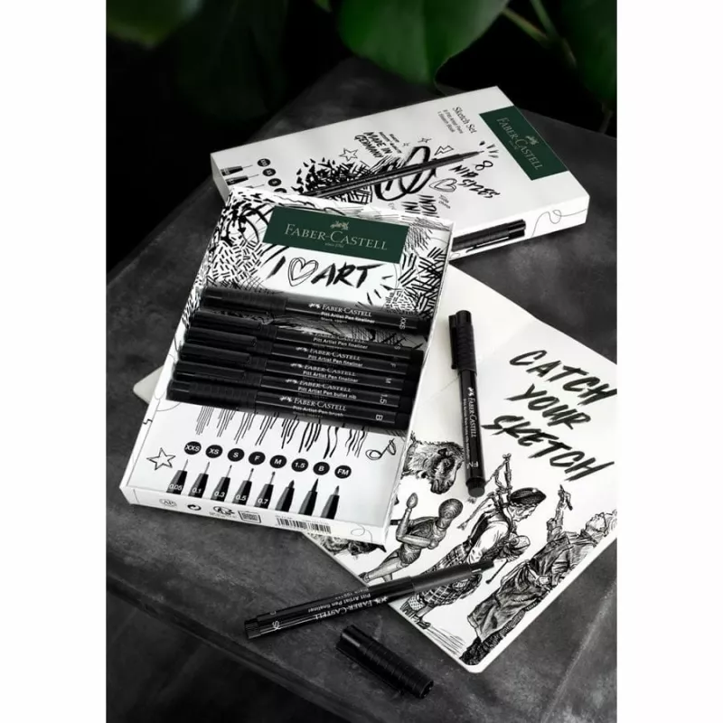 Rotulador Faber-Castell 267102 Multi negro 8 uds. punta redonda