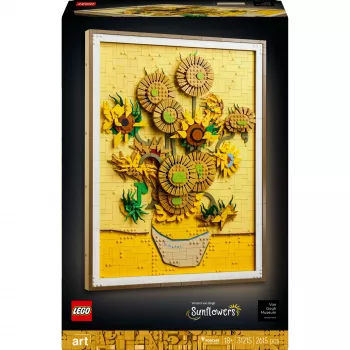 Set de mosaico de pared LEGO Art Vincent van Gogh Girasoles set de arte mural en mosaico 3D 2615 piezas 540×410×50 mm