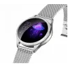 Smartwatch ORO-MED ORO-SMART CRYSTAL SILVER — caja redonda de metal, LCD 240 × 198, pantalla de 1,04 pulgadas, Bluetooth 4.0, sumergible, batería de 120 mAh