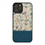 Funda para móvil man and wood para iPhone 12 Pro Max — flor azul sobre negro
