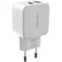 Cargador nevox USB PD Type-C + USB QC 3.0 30 W blanco (2009)