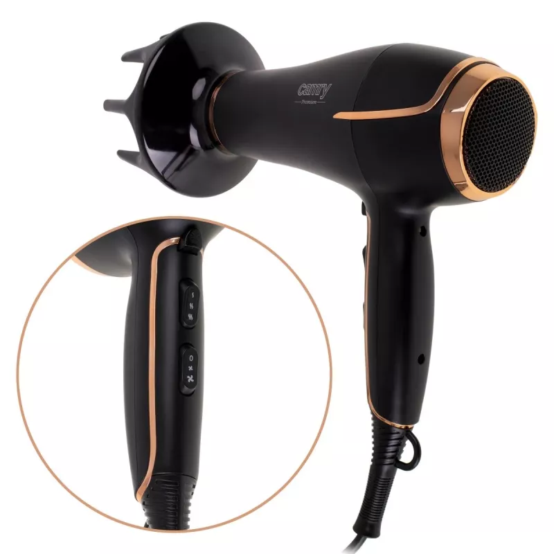 Secador de pelo Camry CR 2255 negro, dorado 2000 W