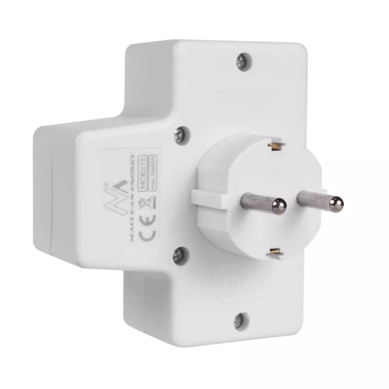 Maclean MCE215 adaptador de enchufe múltiple, 1x16 A + 2x2,5 A Schuko