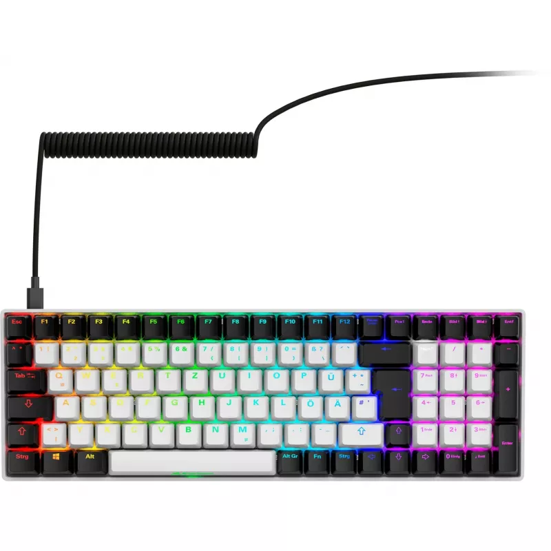 SKILLER SGK50 S2, teclado gaming blanco, DE-Layout, Gateron Red