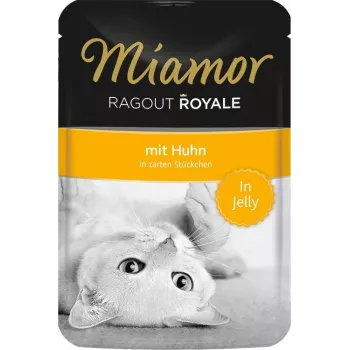 Comida húmeda para gatos Miamor Ragout Royale en gelatina 100 g — pollo, gatos adultos, bolsa