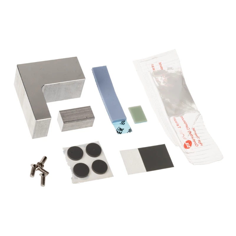 Carcasa de aluminio Akasa para Raspberry Pi 4B con kit térmico - plateada (A-RA09-M1S)