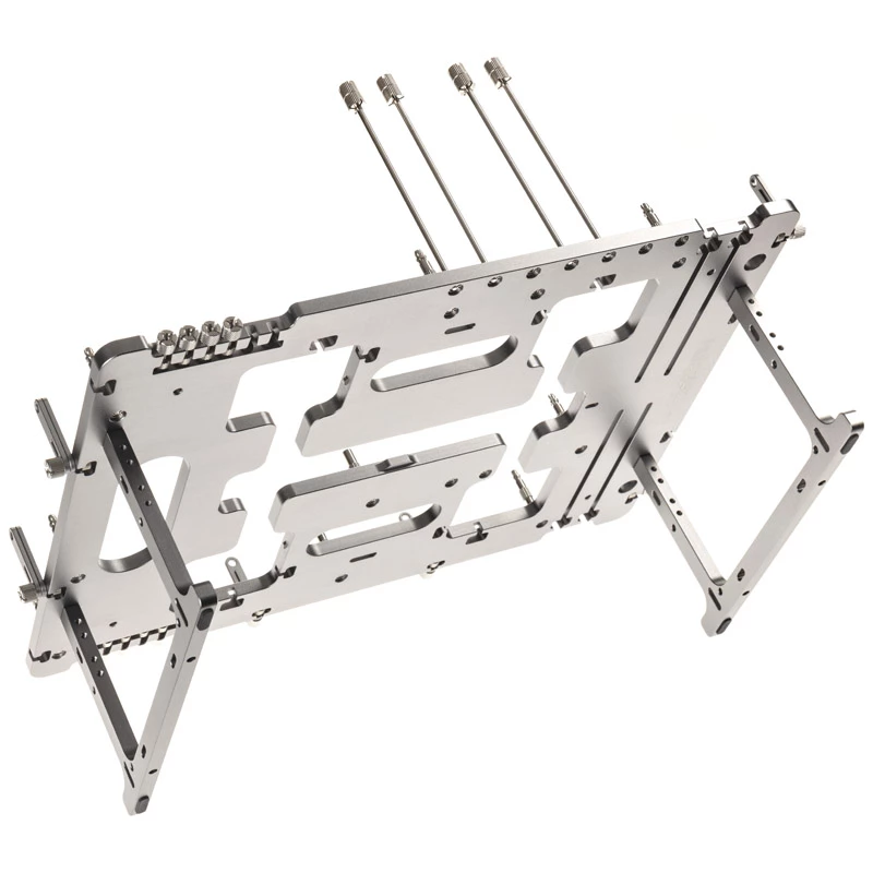 Mesa de marco abierta Streacom BC1 V2 plata — soporte ATX, plataforma de prueba y montaje