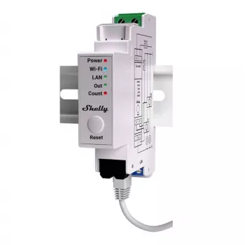 Medidor de consumo Shelly Pro EM 50A con dos conexiones de 50A, dispositivo de monitorización de energía