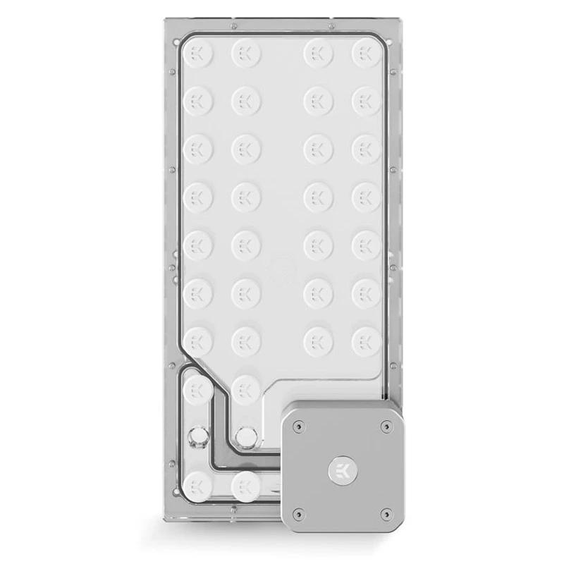 Distroplate ek water blocks EK-QuantumX Loophole D5 PWM plata — placa distribuidora para bomba D5, acabado plateado