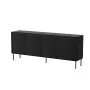 Cómoda cama meble Cama 4D CORTINA — 2000×400×810 mm, negro, aglomerado
