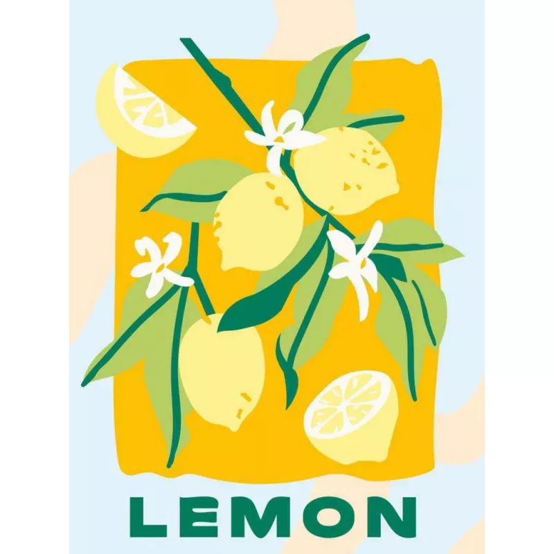 Ravensburger CreArt set de pintura – Limones (diseño 25515) para proyectos de pintura sobre lienzo