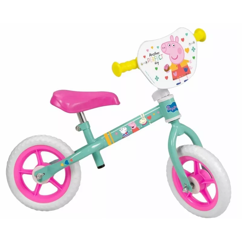 Toimsa TOI198 Peppa Pig bicicleta sin pedales, 10 pulgadas (25,4 cm), verde multicolor