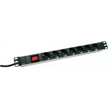 Regleta de enchufes DIGITUS DN-19 PDU-7S – 7 salidas, 230 V, cable de 0,48 m