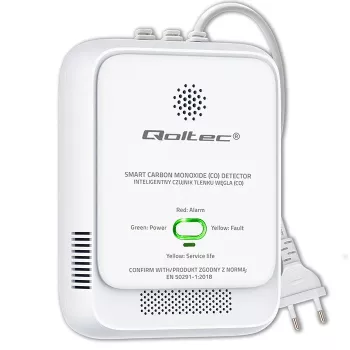 Detector de CO QOLTEC 52576 – sensor de monóxido de carbono, alarma de 85 dB