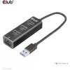 Hub USB CLUB3D USB 3.2 Gen1 Type-A con 3 puertos y Gigabit Ethernet