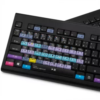 Teclado LogicKeyboard Avid Media Composer DE CKB-MCOM4-BJPU-DE distribución de PC — Distribución alemana, compatible con PC