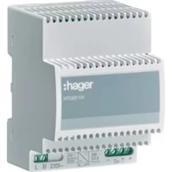 Hager HTG911H fuente de alimentación 24VDC 2,5A 70°C (HTG911H)