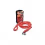 Cable de remolque IWH Cable de remolque para coche Jumbo 4000 kg, polipropileno rojo, extremos con lazo
