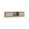 Mueble de TV MALWA 140, roble Artisan/cashmere