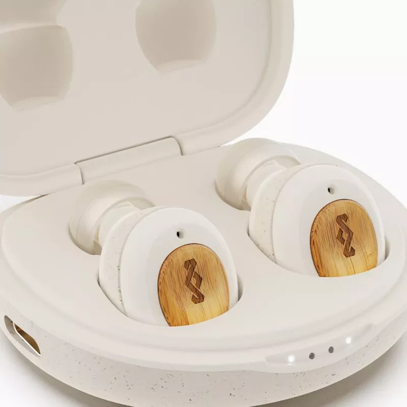 Auriculares inalámbricos Marley True Wireless Earbuds Champion con micrófono integrado Bluetooth Cream