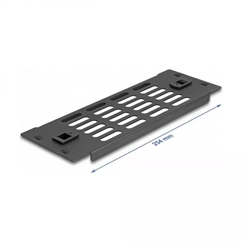 Panel ciego ventilado DeLOCK para armario de red de 10 inch 2U negro