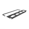 Delock 88195 panel de parcheo de 19" tipo D con 4 placas de 86 x 86 mm, 4 puertos, 2U, negro