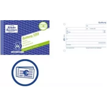 Bloc de recibos AVERY 1255 – recibos preimpresos con IVA, copias desprendibles, páginas A4