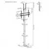 Soporte eléctrico de techo/suelo Maclean, extensible, 43''-88'', VESA 600x400, máx. 60 kg, 100-240 V AC, 50/60 Hz
