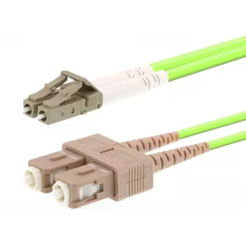 Cable de fibra óptica LOGON AL5LCSC20I/5I OM5 20 m LC–SC 50 µm dúplex verde claro