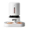 Comedero automático Aptel Granary con doble cuenco 5 L, blanco