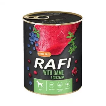 Comida húmeda Dolina Noteci Rafi Dog ciervo 800 g – comida en lata para perros adultos, 78% humedad, 9% proteína, 7% grasa