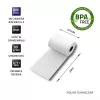 Qoltec 51896 rollo de papel térmico 57 x 20, 55 g/m², sin BPA, 10 uds.